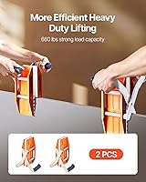 Vista 2 de VEVOR Abrazaderas de transporte de piedra de doble mano, capacidad de carga de 660 libras, paquete de 2 soportes de panel de granito herramientas