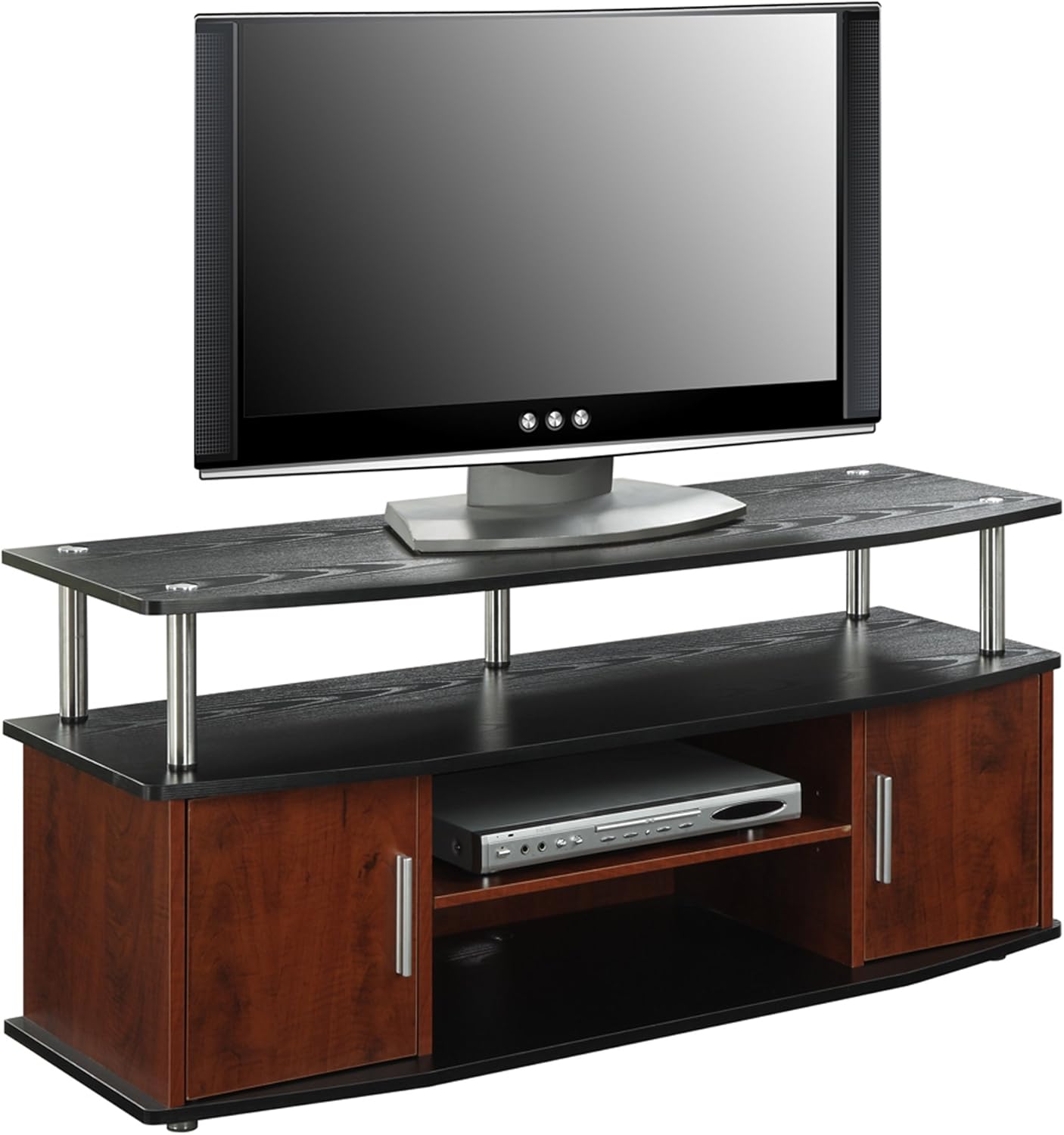 Convenience Concepts Designs2Go Monterey TV Stand, Weathered Gray / Black: Furniture & Decor