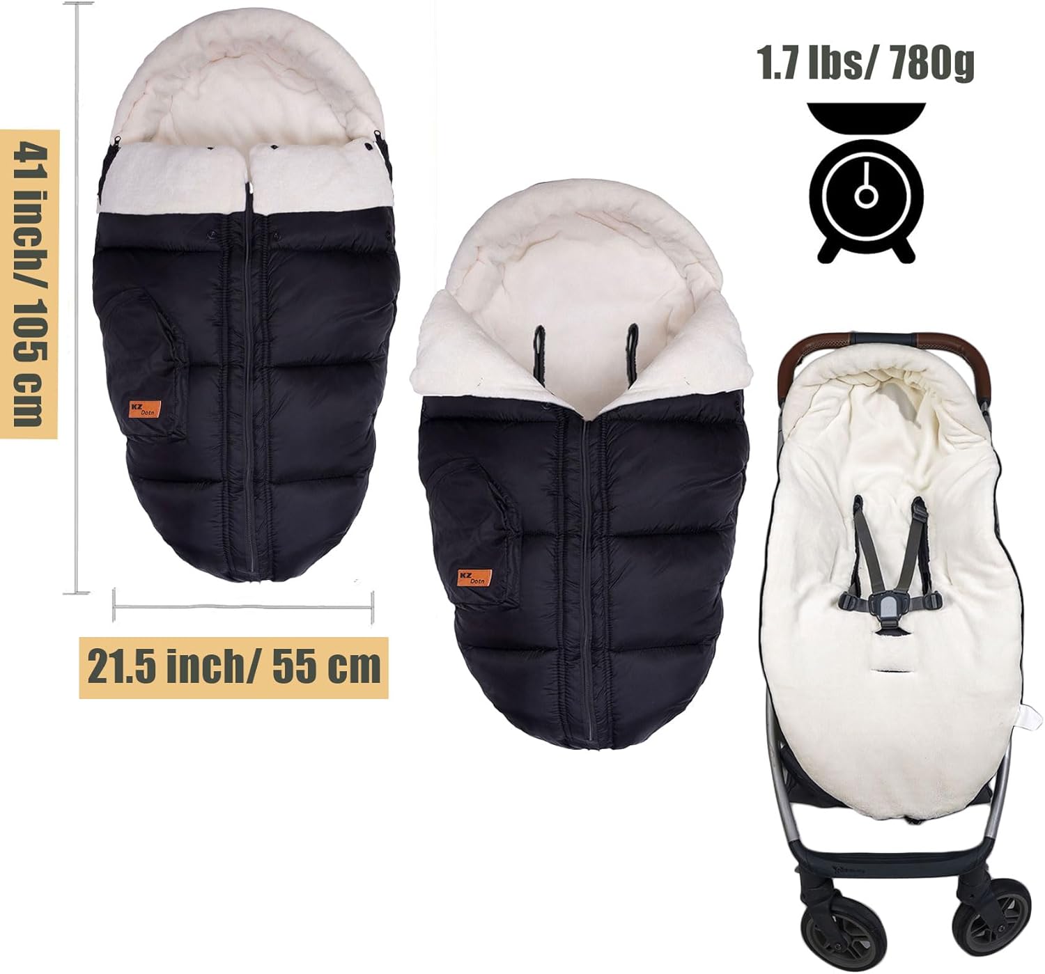 Weatherproof Winter Footmuff for Stroller Toddler, Univerisal Footmuff Infant and Toddler, Outdoor Waterproof Winter Walks Baby Stroller Bunting Bag/Sleeping Sack
