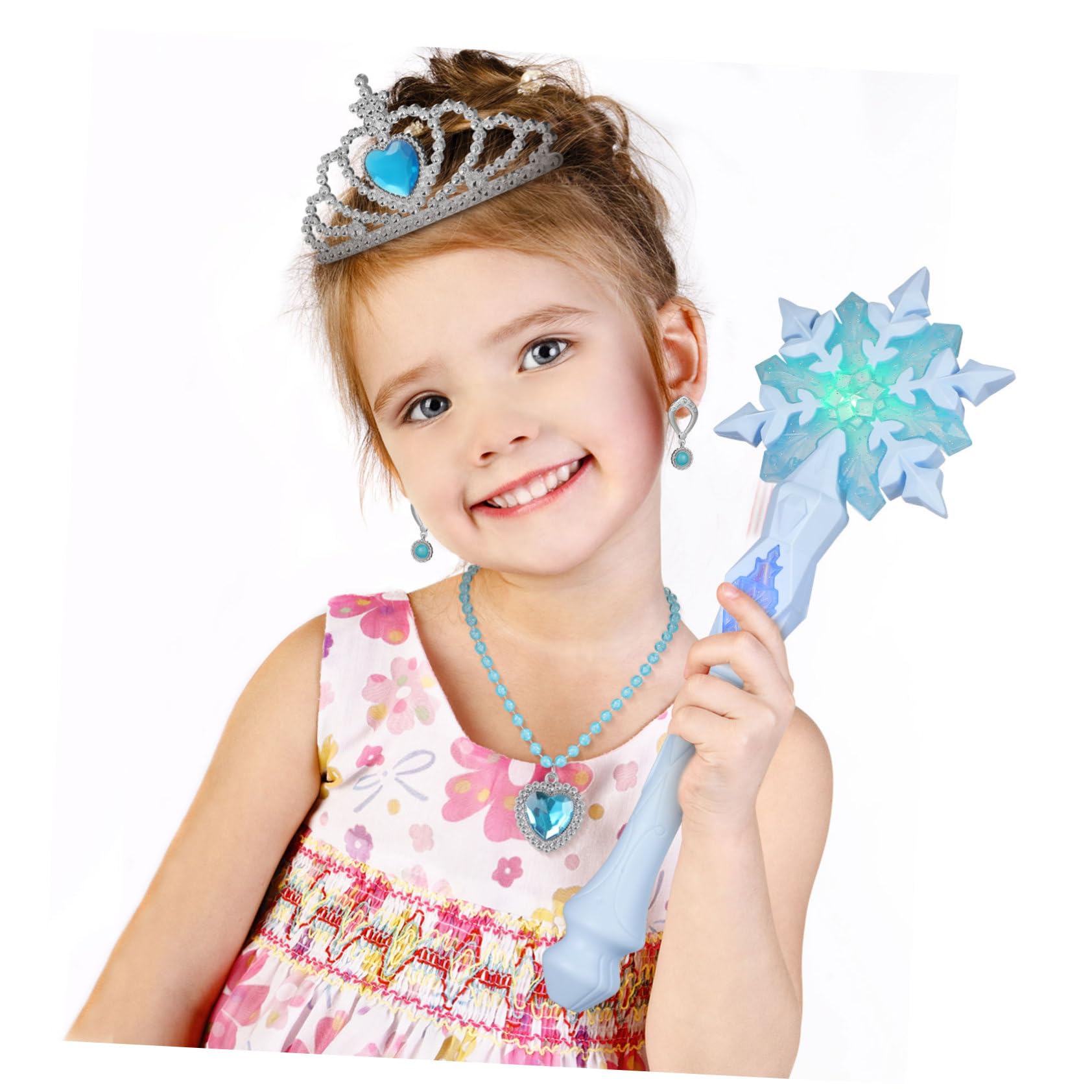 1 Pezzo Bastone Luminoso Per Bambina Con Effetto Luminoso e Durata Lunga Gioco Divertente e Resistente Per Feste Natalizie e Serate Design Tema Christmas Blu Sfumato Regalo Per