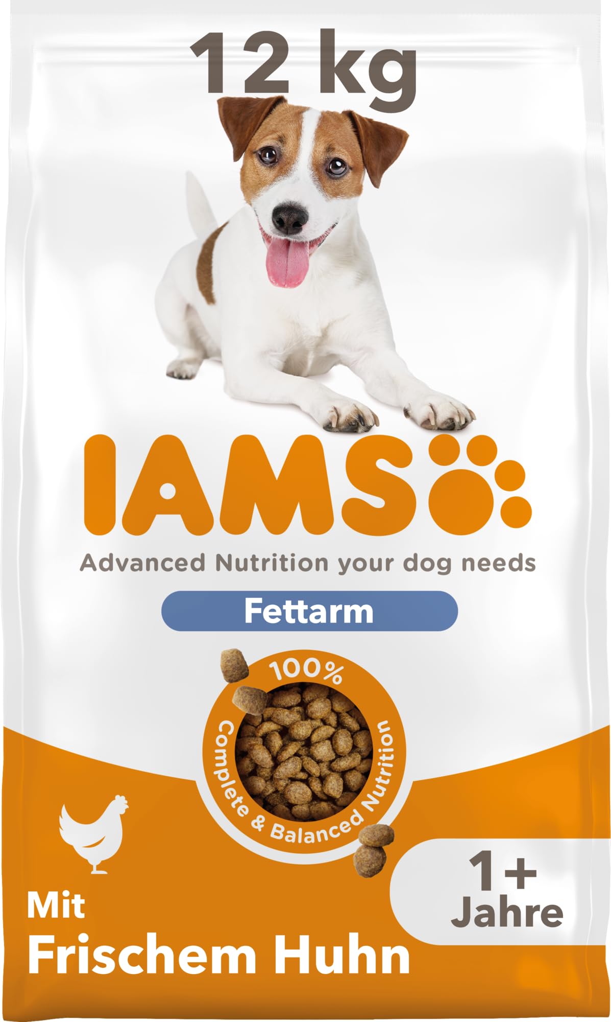 IAMS Light Hundefutter trocken mit Huhn - fettarmes Trockenfutter für Hunde ab 1 Jahr, 12 kg