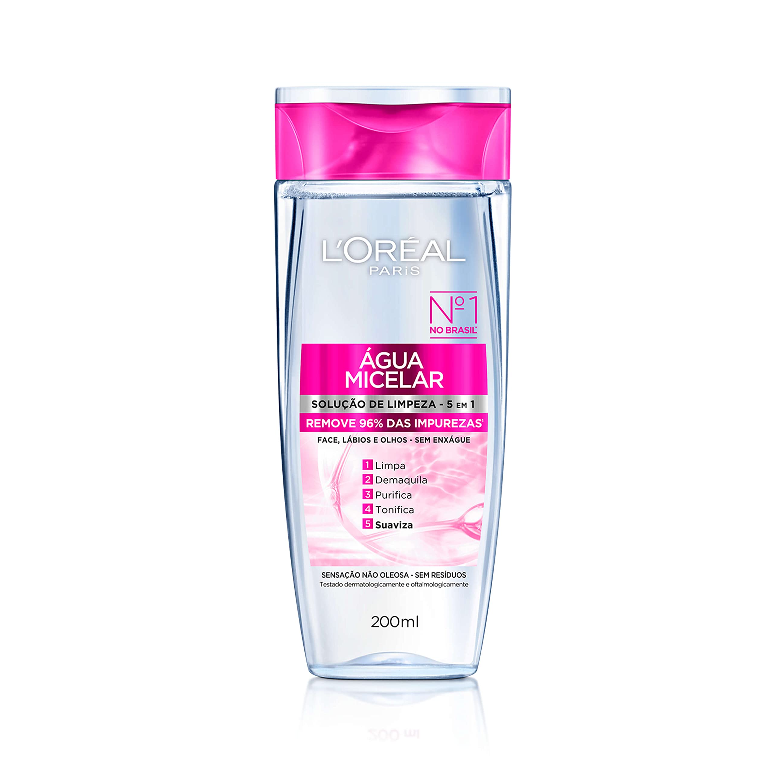 Água Micelar LOréal Paris Solução de Limpeza 5 em 1, 200ml
