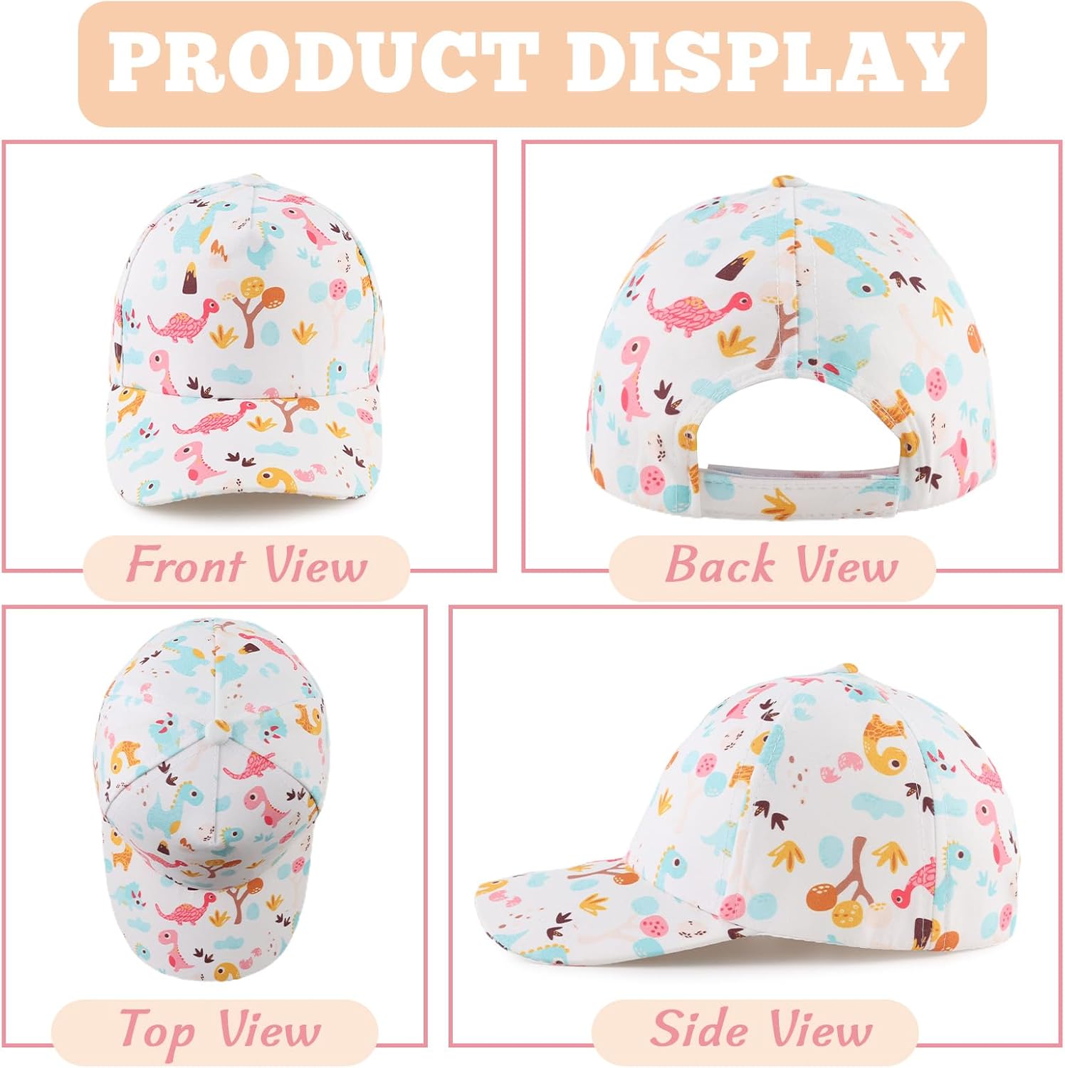 OMUKY Kids Baseball Cap Toddler Sun Hat Adjustable Summer Beach Girls Boys Caps for 2-6Years - Image 5