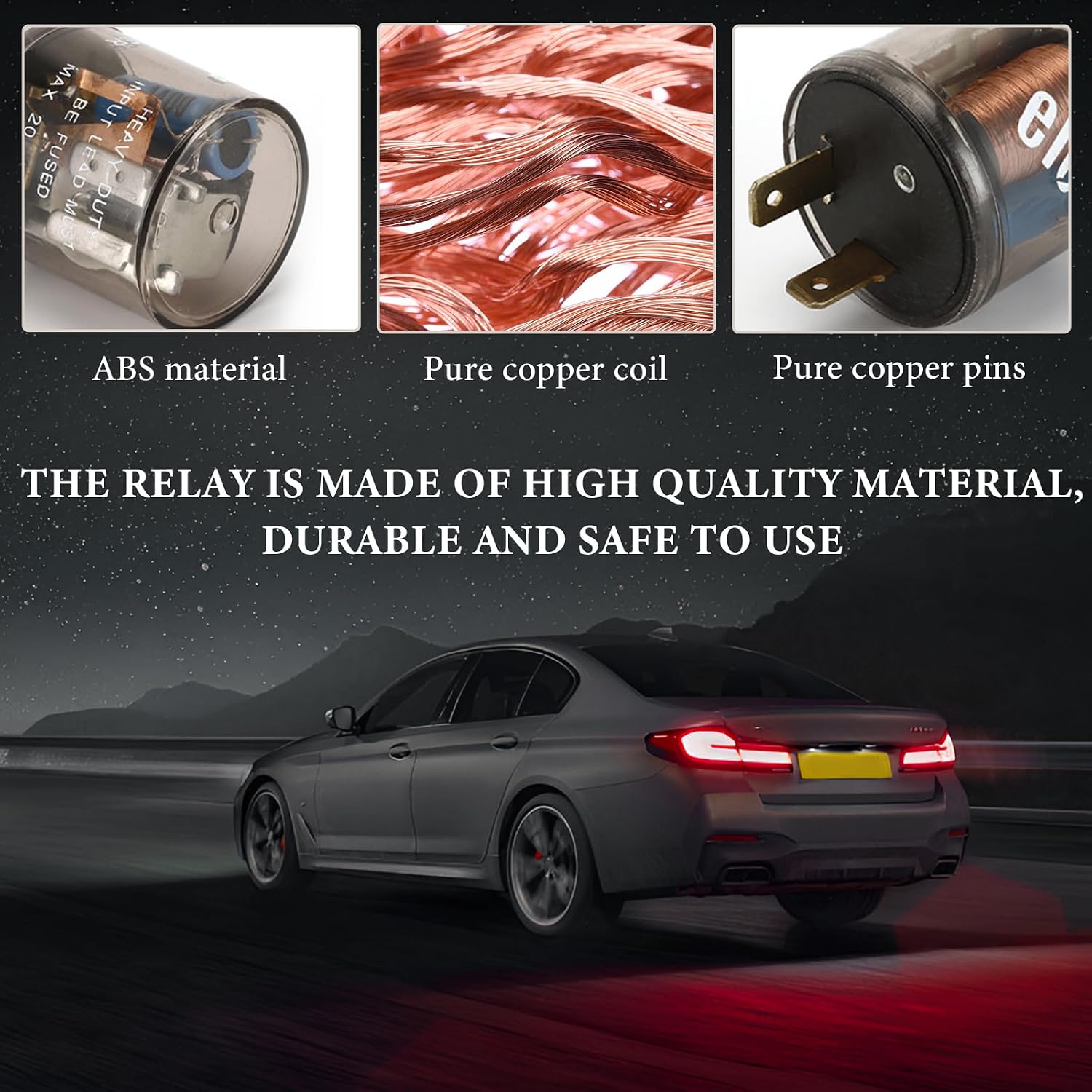 2 PCS LED Flasher Relay, 2 Pin 12V Heavy Duty Turn Signal Relay for Fixing Halogen Bulb Hyper Flashing, Two Prong Round Flasher Blinker Relays for Car Motorcycle Scooter Bike
