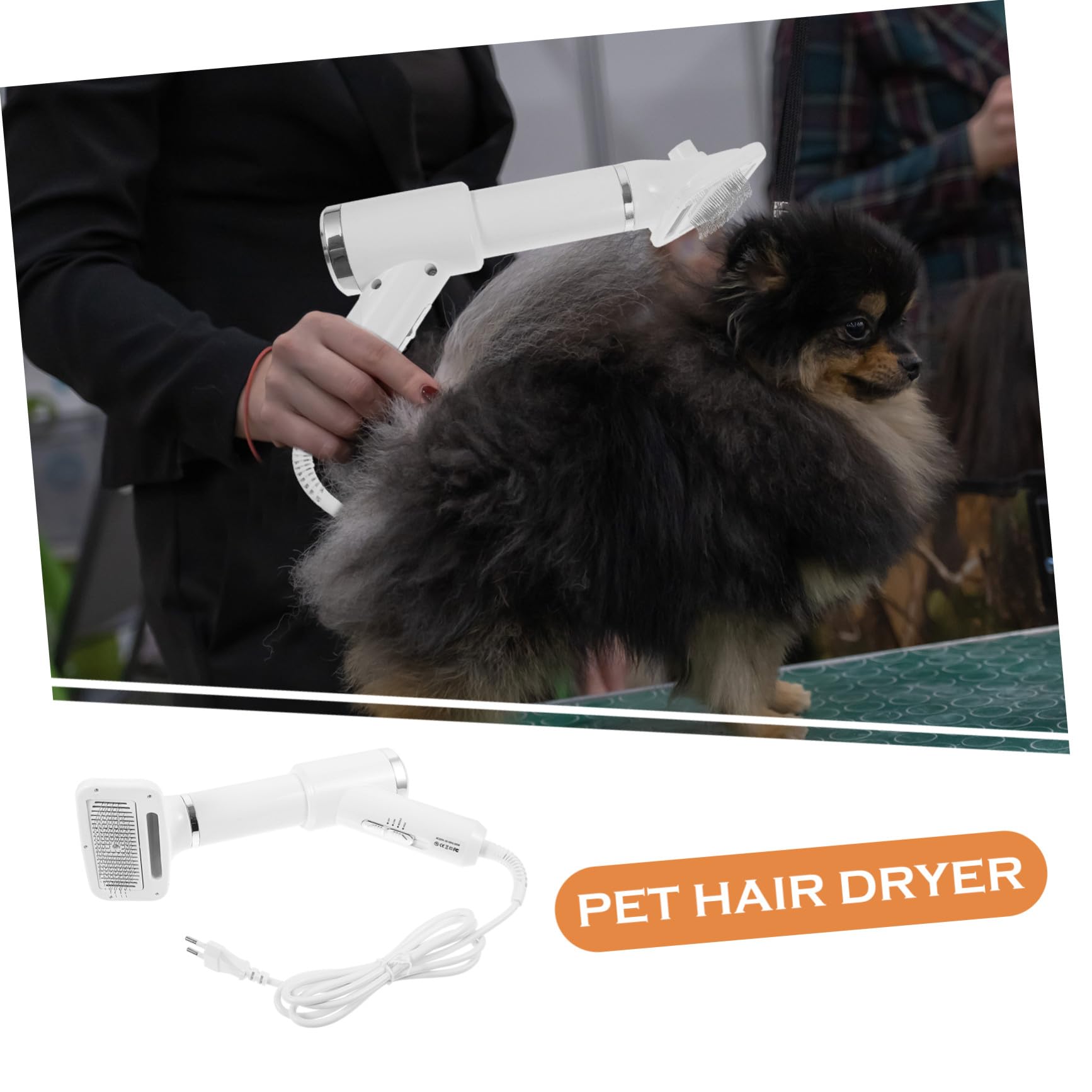 Gatuida Sèche-cheveux Souffleur pour Animaux Portable Brosse de Toilettage Compacte et Légère pour Chiens et Chats Séchage Rapide et Confortable Accessoire Pratique pour Soin à