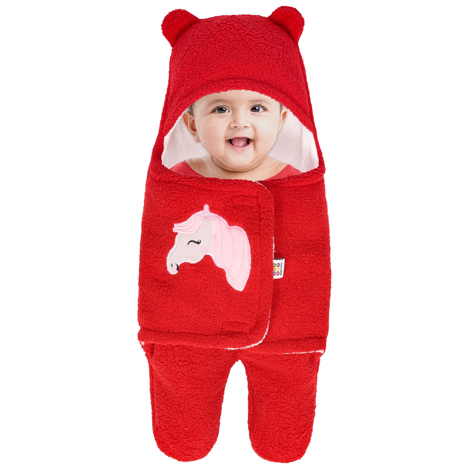 BeyBee Fleece Baby Blankets New Born Pack of Hooded Supersoft Wearable Unicorn Wrapper Cum Baby Sleeping Bag for Babies (72 Cm X 68 Cm, 0-6 Months) Red (B0CRV9CNM7) Amazon Price History, Amazon Price Tracker
