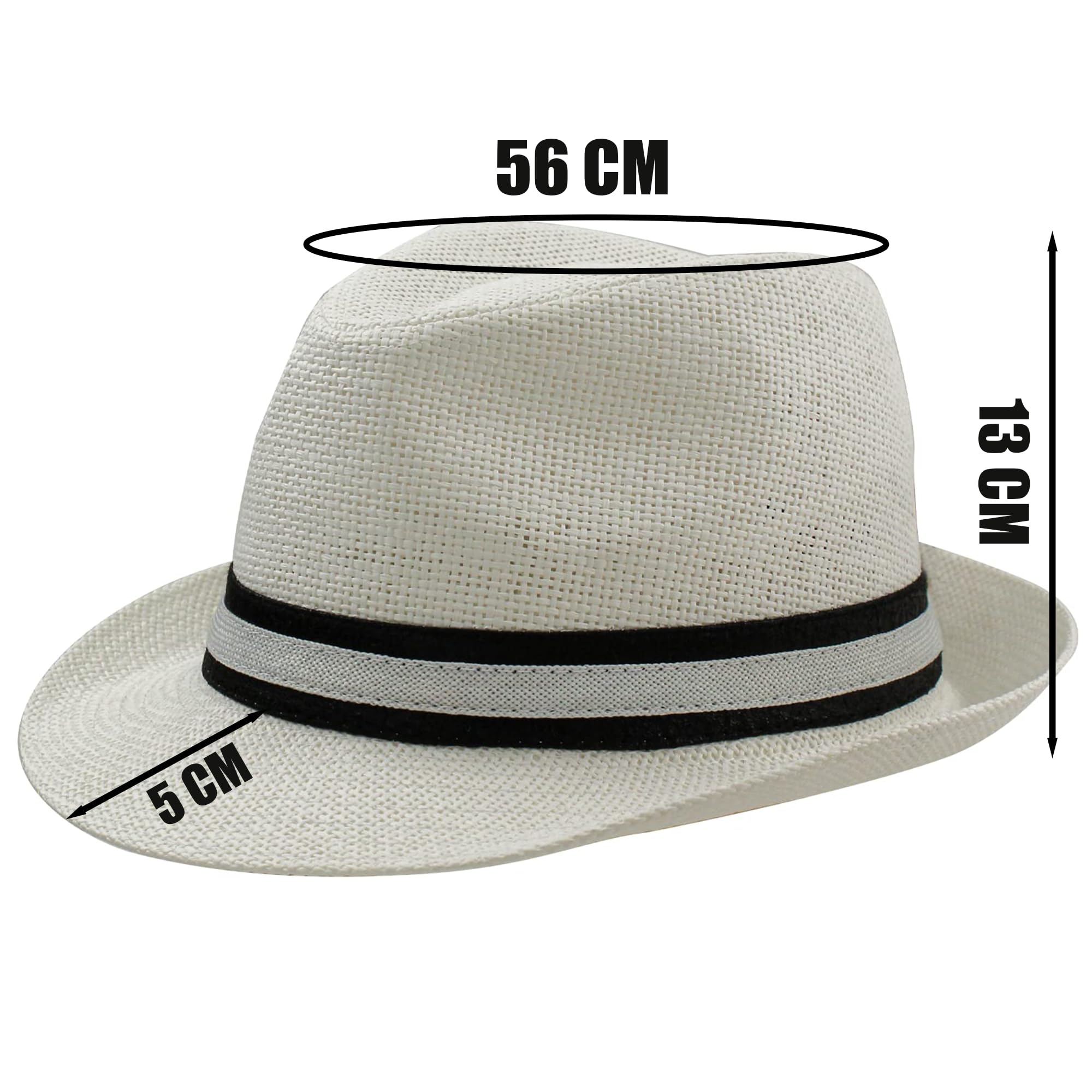 Sombrero Paja Hombre Mujer Fedora Borsalino Trilby Gorra Panamá Verano Playa ala Corta Moda Unisex