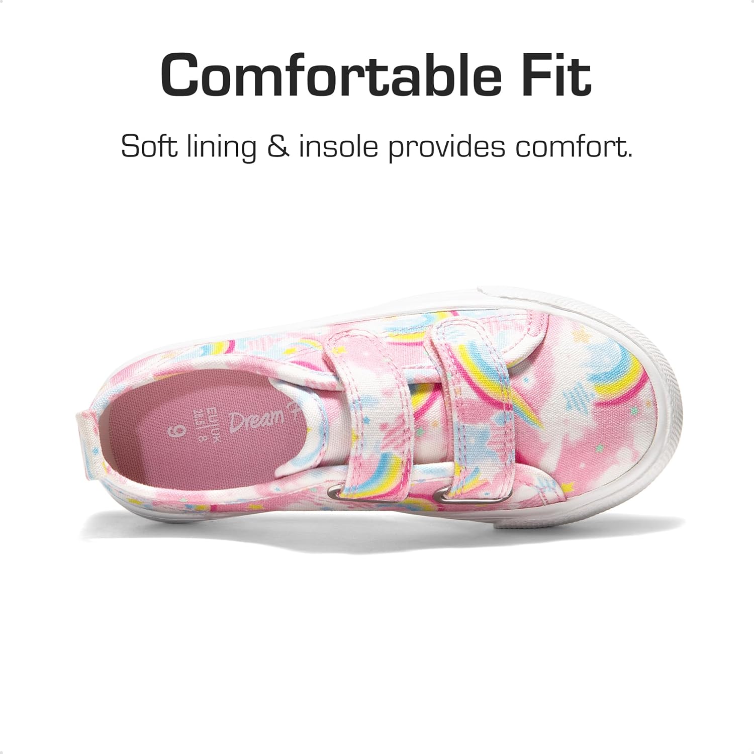 DREAM PAIRS Kid Toddler Sneakers Boys Girls Canvas with Cartoon Dual Hook and Loops for School Walking - Image 4