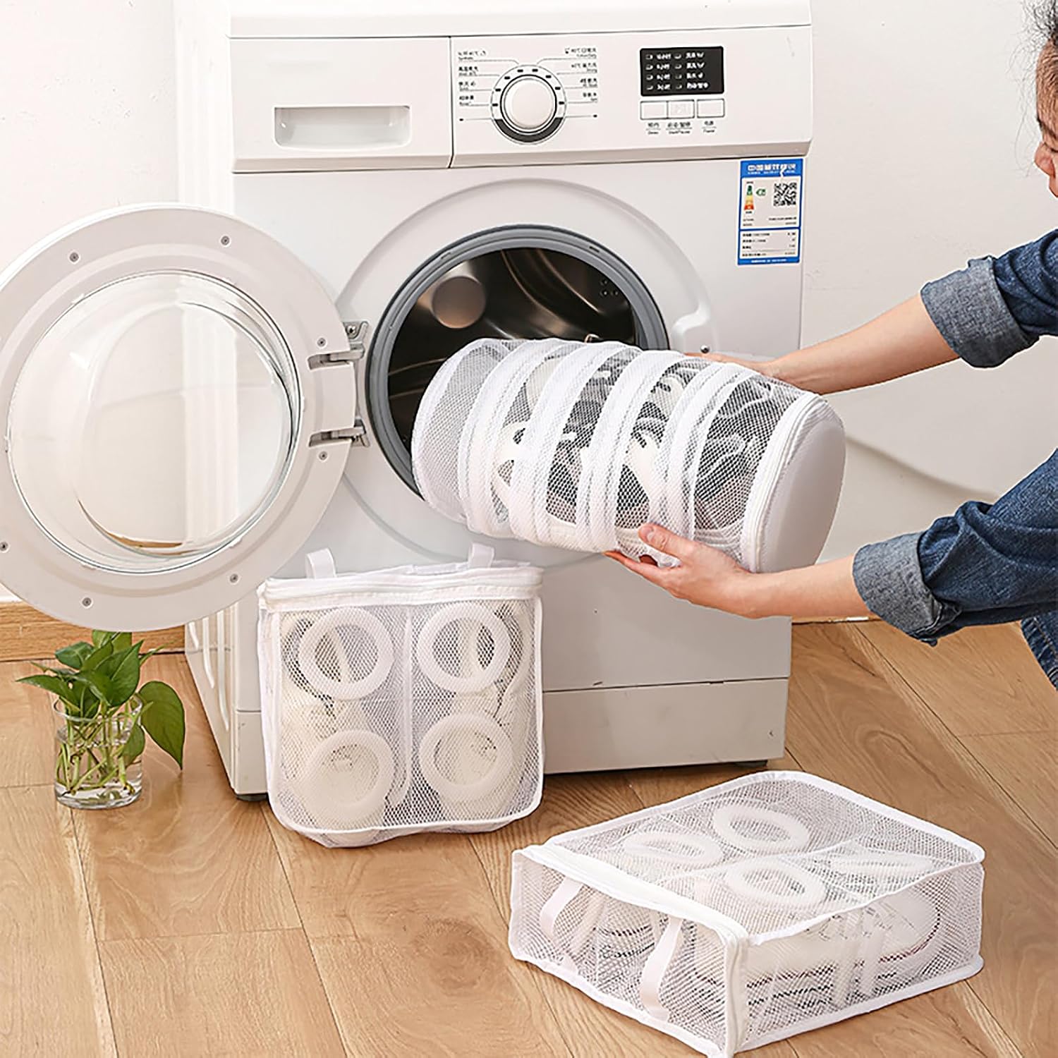 Large Capacity Designs Shoe Bag Accessory For Washing Machine Protects Slipper And Flat To Size 13 Use Mesh Sneaker