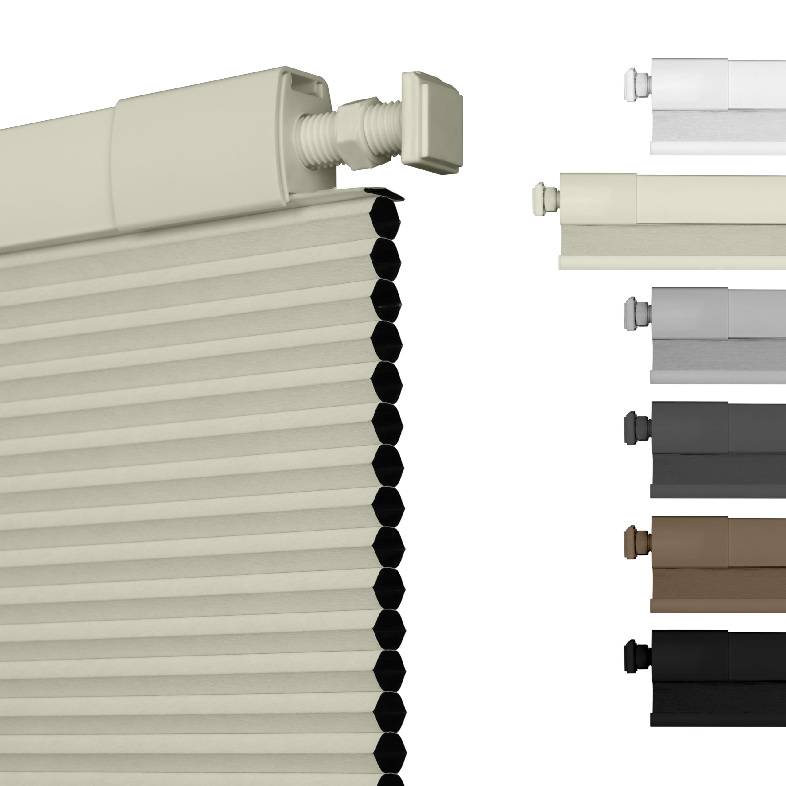 HOTSOON No Drill No Tools Blackout Cellular Shades Cordless Easy Install Honeycomb Blinds Thermal Insulated Noise Reduction Blinds for Indoor Windows,