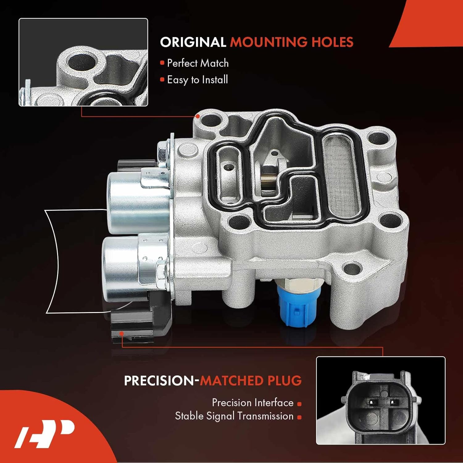 A-Premium Engine Variable Valve Timing (VVT) Solenoid Compatible with Honda Accord 2008 2009 2010 2011 2012, 2.4L