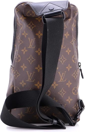 Pre-Loved Avenue Sling Bag Macassar Monogram Canvas, Brown
