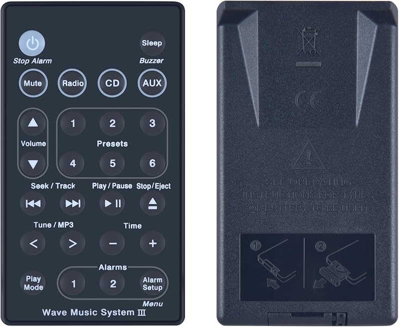 TCNOUMT Pótló Távirányító Bose Sound Touch Wave Zenerendszerhez I II III IV Kompatibilis AWRCC1 AWRCC2 AWRCC3 Modellekkel