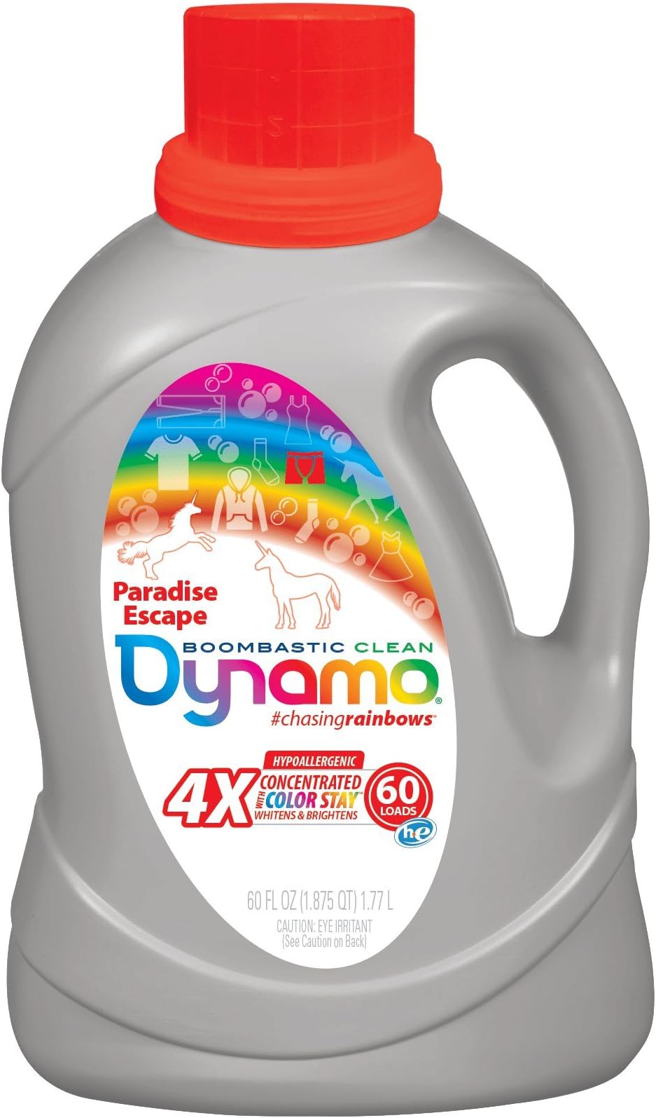 Paradise Escape Liquid Laundry Detergent by Dynamo | Works in All Standard & HE Washing Machines | Hypoallergenic Laundry Soap | Hot & Cold Water | 4X Concentrated Colorstay Formula | 60 oz