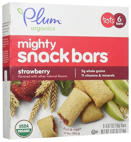 Plum Organics Tots Mighty 6 Bares - Fresa - 4.02 oz