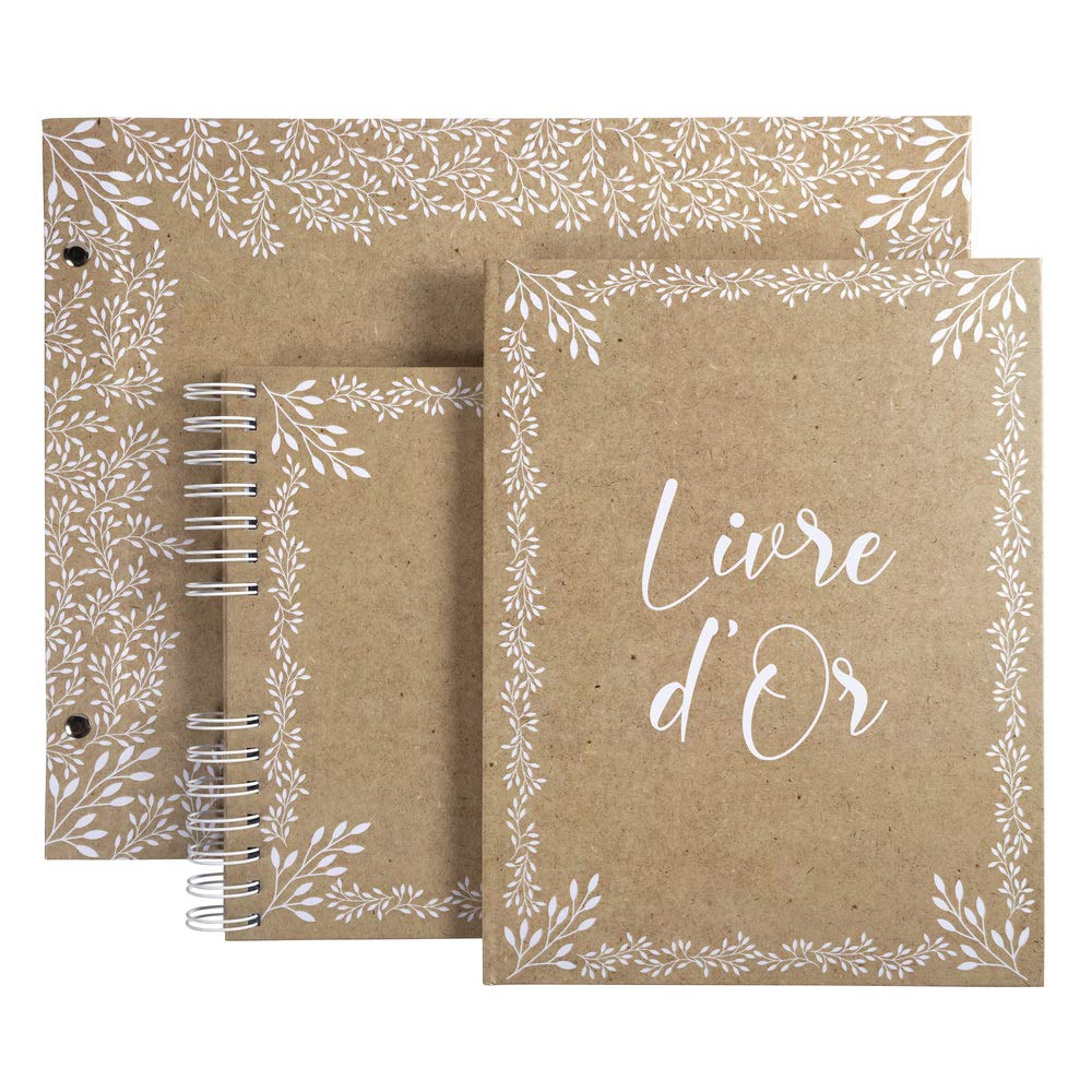 Exacompta Livre d'or Kraft Format vertical 27x22 cm 100 pages blanches