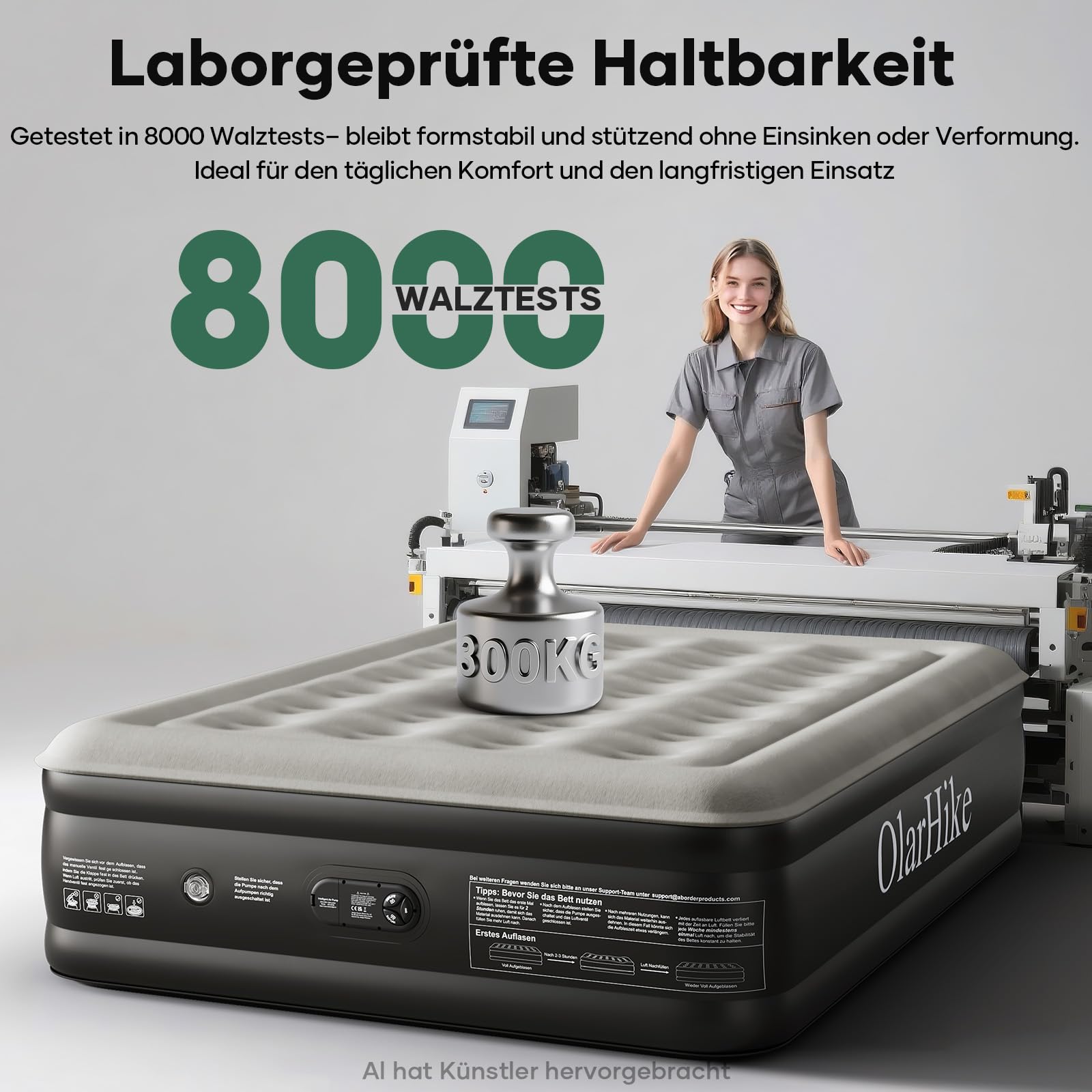OlarHike Luftmatratze Selbstaufblasend 140x200 2 Personen Camping Gästebett