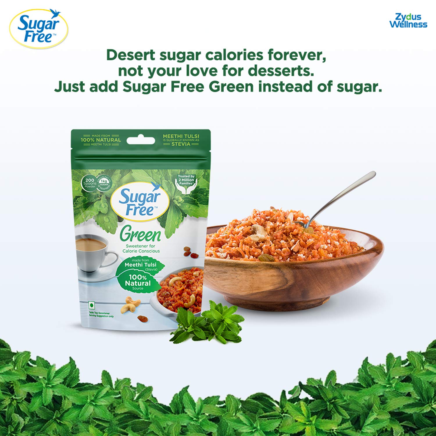 Sugar Free Green Stevia Powder Natural Stevia Powder 400 g, Pouch Buy Online in UAE at desertcart