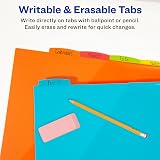 Avery® Write & Erase Dividers, 5-Tab, Multicolor Brights, 1 Set – view 4