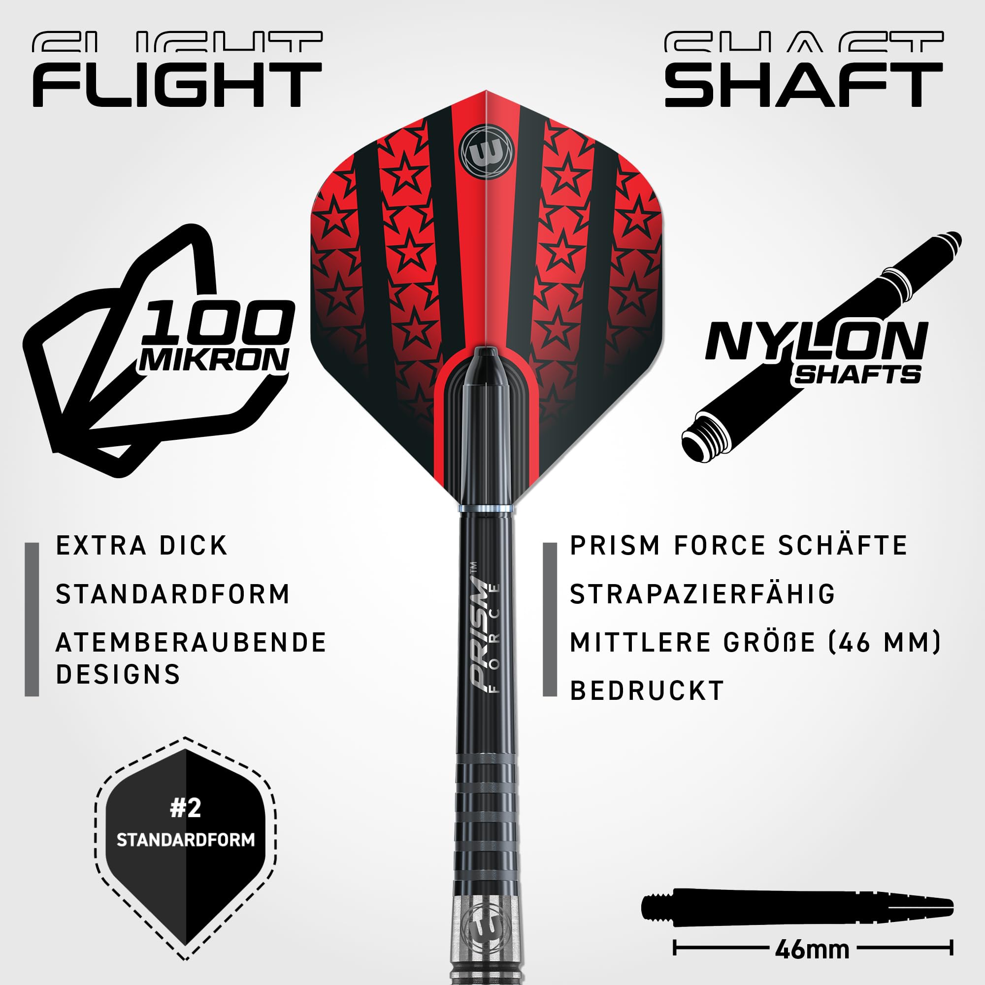 WINMAU Darts - Joe Cullen Special Edition Dartpfeile – 90% Tungsten Profi Dartset mit Dartflüge & Dartschäfte – Softdarts in 18g, 20g & Steeldarts 21g, 22g, 23g, 24g, 25g