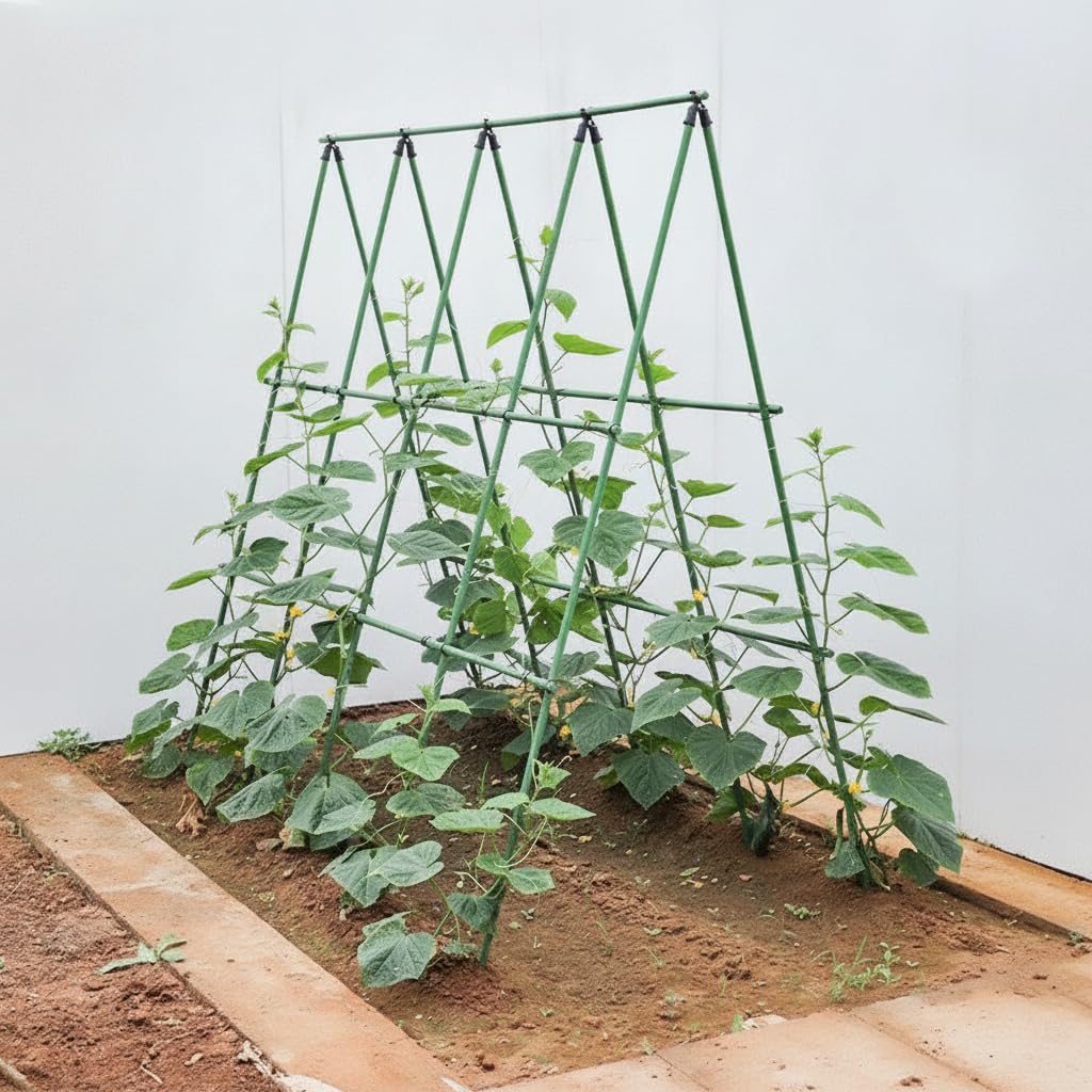 Enrejado para Plantas, Acero y Plástico, Tubos Acero Espesado, te para enredaras, Style to 1