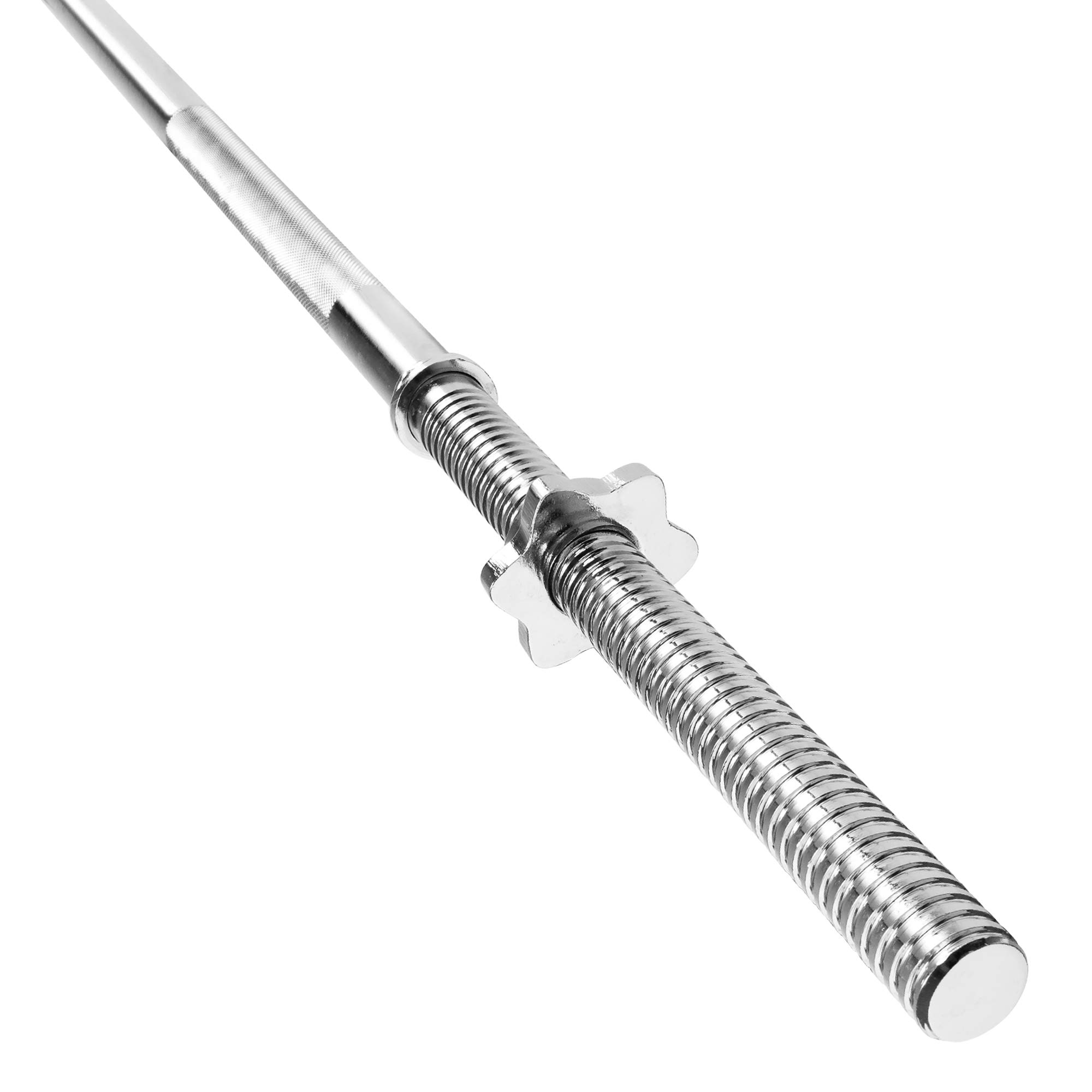 Hop-Sport zestaw hantli 69 kg, długie hantle 167 cm, Ø 30 mm, krążki bitumiczne z tworzywa sztucznego, obciążniki 30 mm, 2 x 10 kg, 6 x 5 kg, 4 x 2,5 kg, w zestawie zapięcia gwiazdowe, trening siłowy