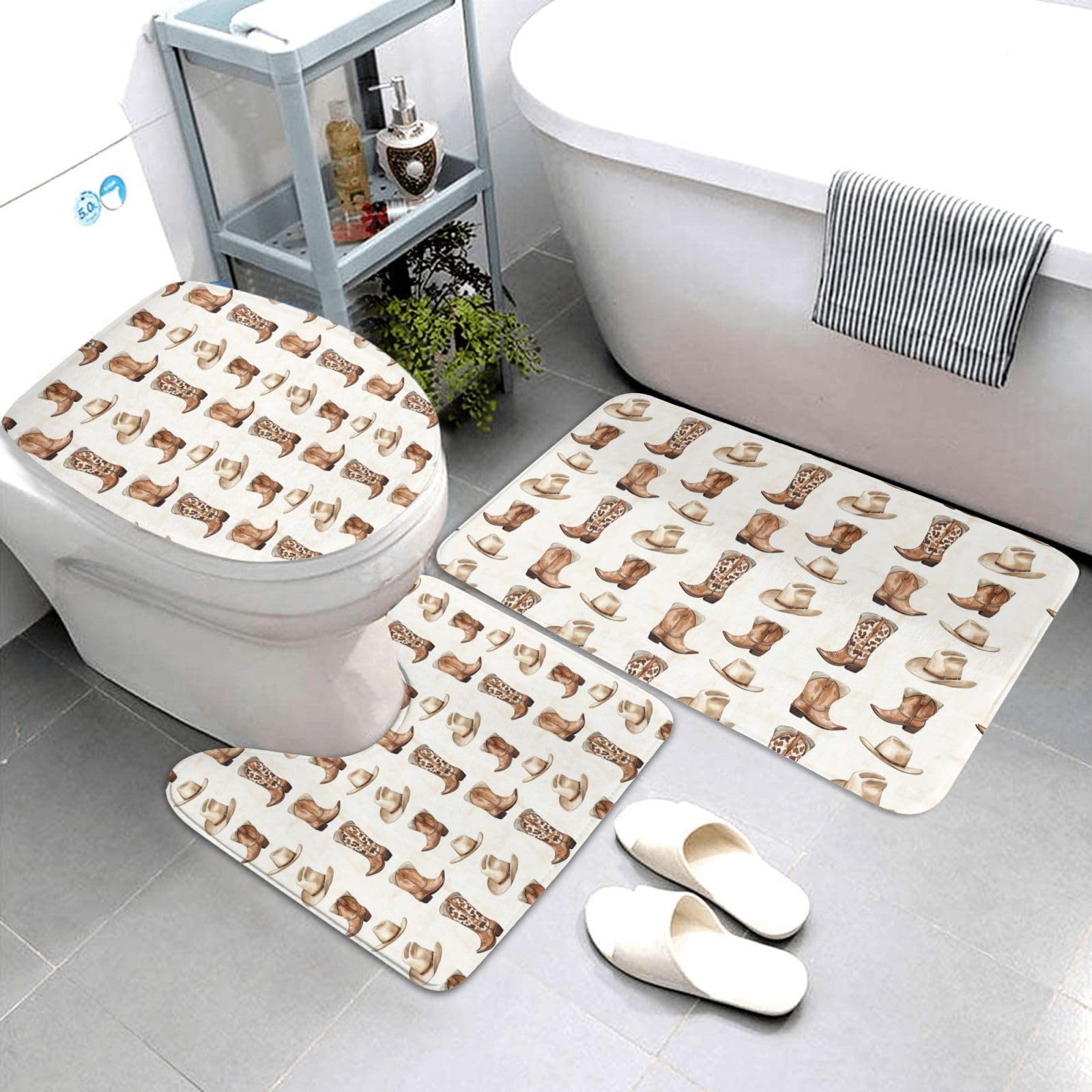 Tapis de douche doux style cowboy pour réveiller votre déco de bain