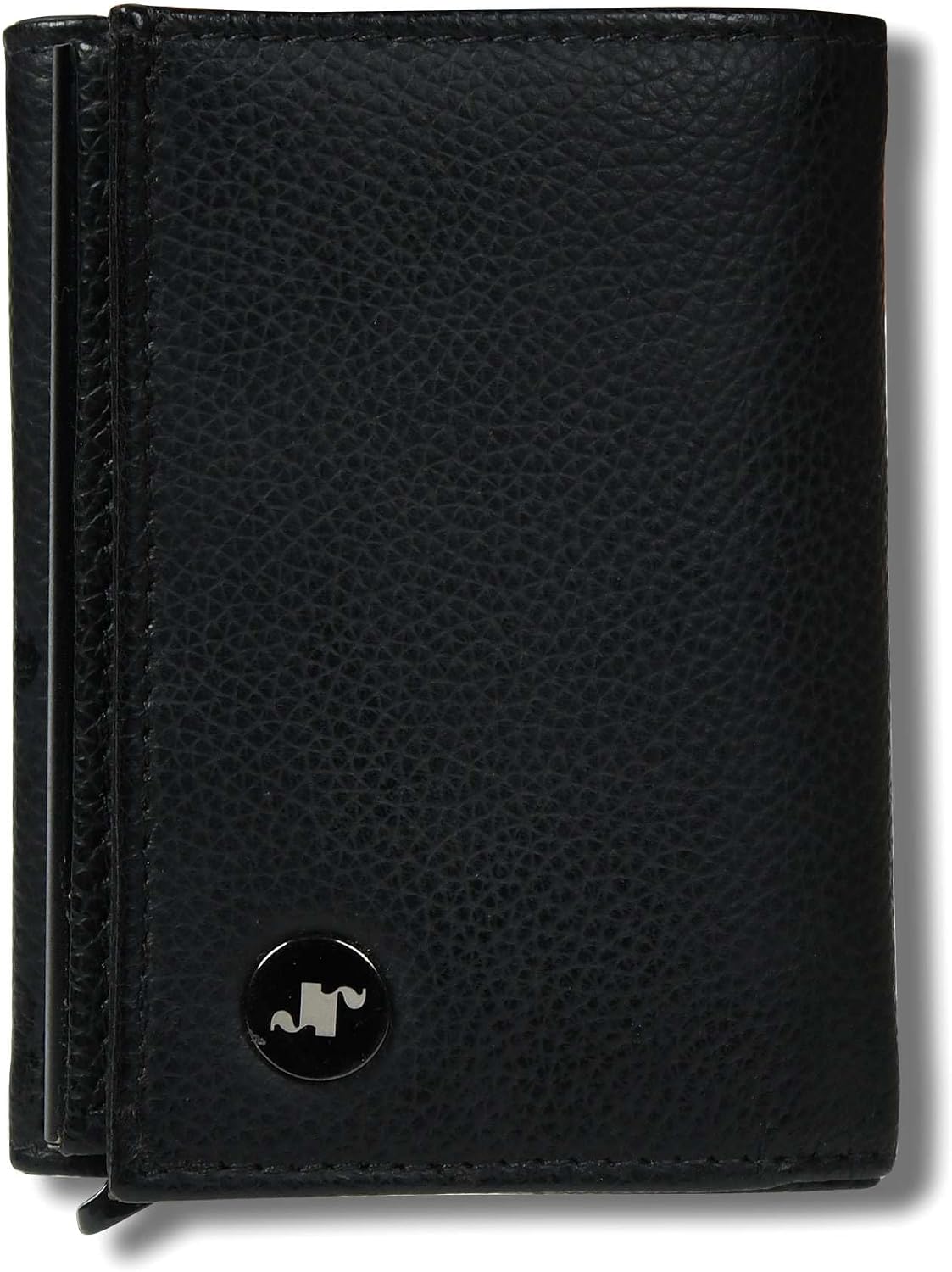 Rustic Roots Leather Card Holder for Men, Black