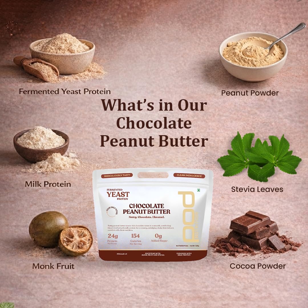 Yeast Protein Powder – Chocolate Peanutbutter | 24g Protein per Serving | Fermented Yeast Protein | 0g Added Sugar | Monk Fruit & Stevia | Plant-Based Protein Alternative | 500g — Amazon image 5