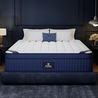 Suayea Firm 14 Inch Queen Hybrid Mattress - Cooling Gel Memory Foam, 7-Layer Pocket Spring Support, Back Pain Relief, CertiPUR-US Certified (150 chars max)