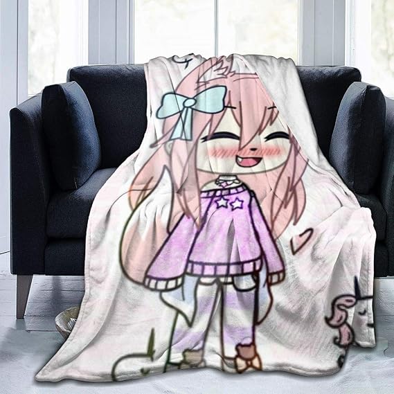 Yuantaicuifeng Gacha Life Blanket Ultraweiche Micro Fleece Wohnzimmer