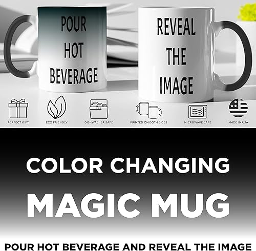 Miniatura 5 de Taza de fotos personalizada sensible al calor, 11 onzas, añade tu imagen y texto, impresión a doble cara, tazas personalizadas, taza que cambia de