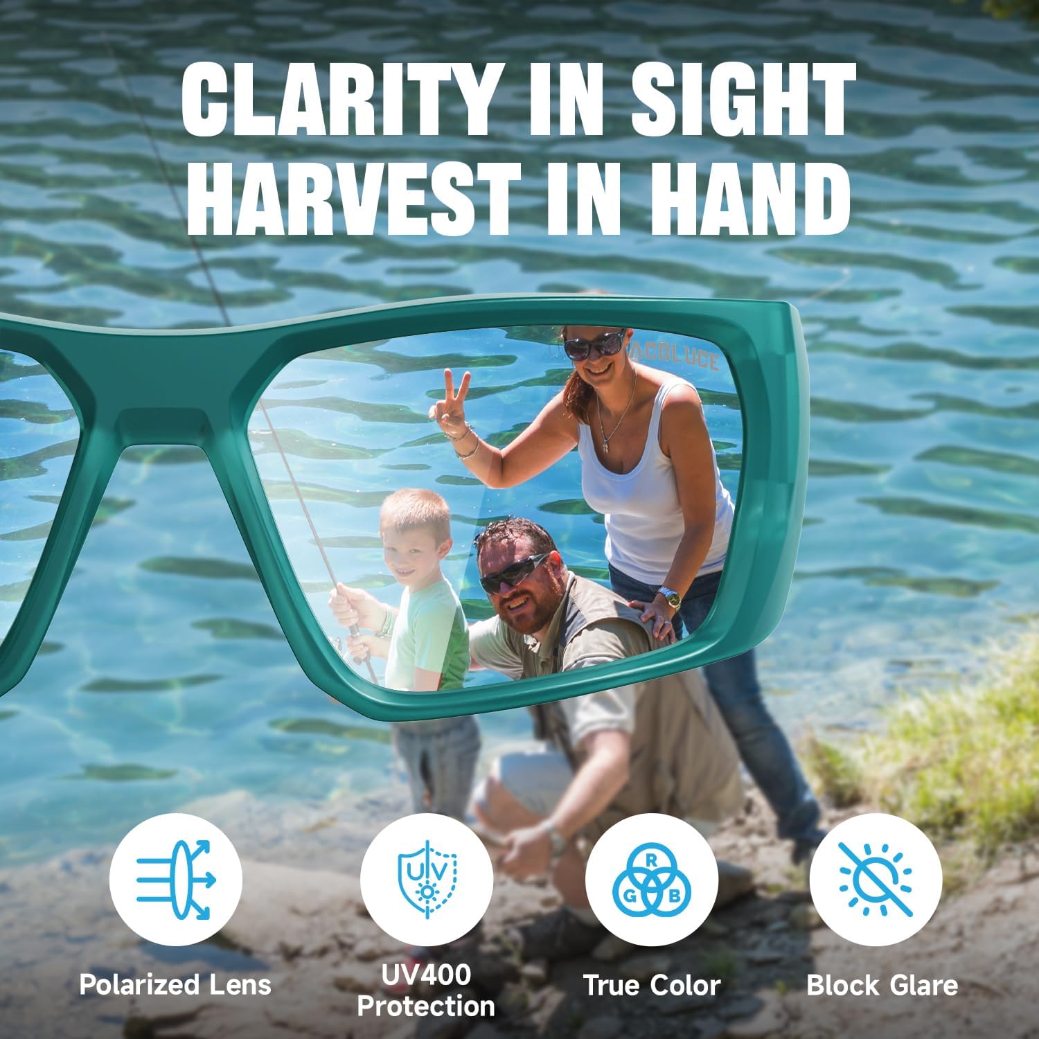 Polarized Fishing Sunglasses for Men Women - Floating Wrap Around Sport Glasses for Surfing Running Driving