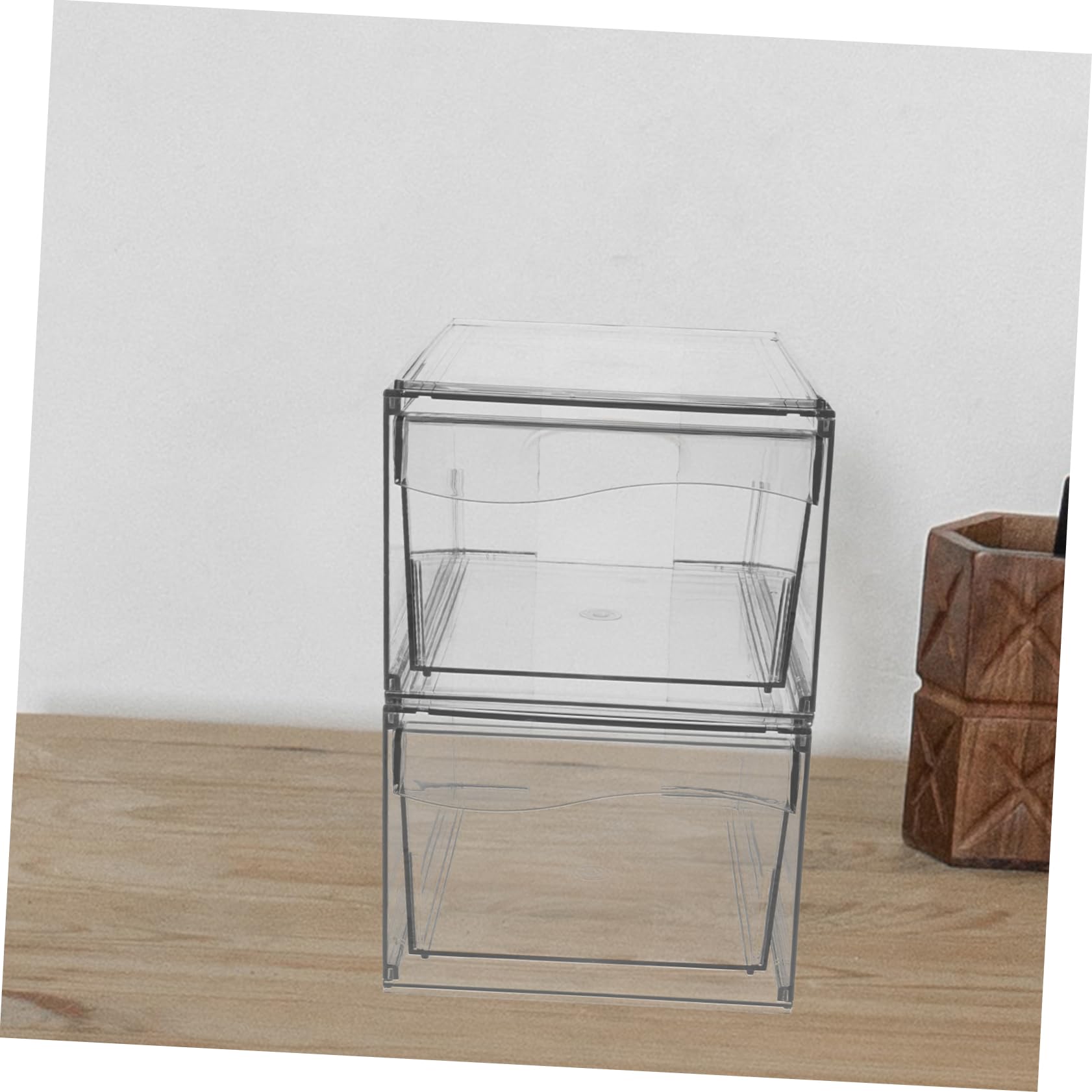 Caja de Almacenamiento de Cosméticos de Acrílico con 2 Cajones