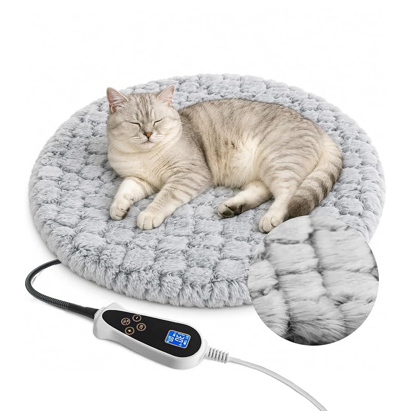 Manta térmica para gatos e pequenos animais com controle digital e capa removível RC SLL 40,64 cm