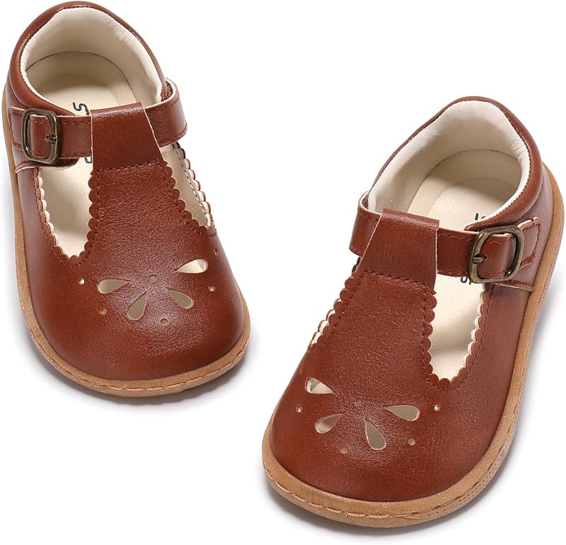 STQ NIÑOS niñas Wide Toe Box Mary Jane zapatos de vestir