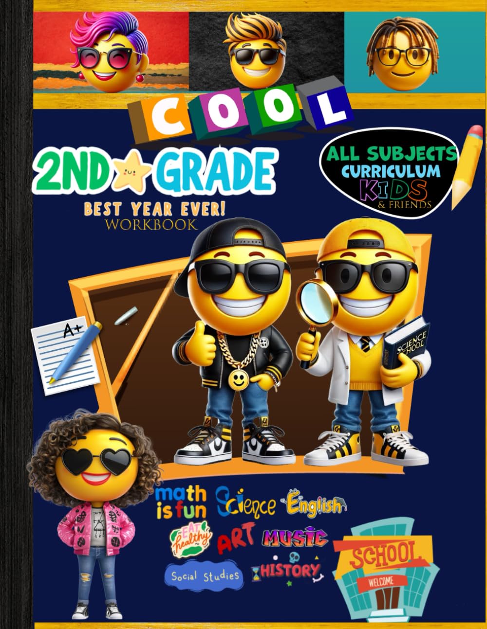 2nd Grade All Subjects Workbook: Grade 2 Math English Grammar Science Social Studies History Spelling Reading Art Book Report Lessons Plan All In One ... Tracker Sheets and End-of-Year-Elevation Form