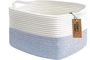 COMFY-HOMI Woven Rope Easter Basket for Storage and Decor