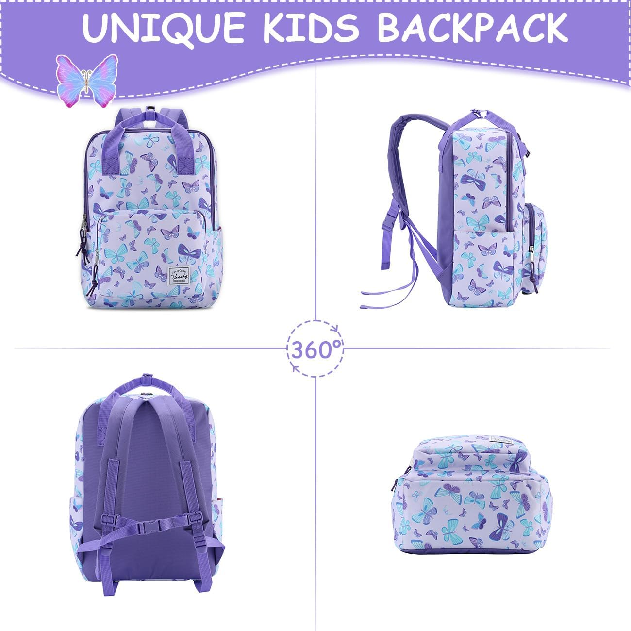 VASCHY Dinosaur Backpacks Kids,Lightweight Cute Toddler Kids Preschool Backpack - Image 6