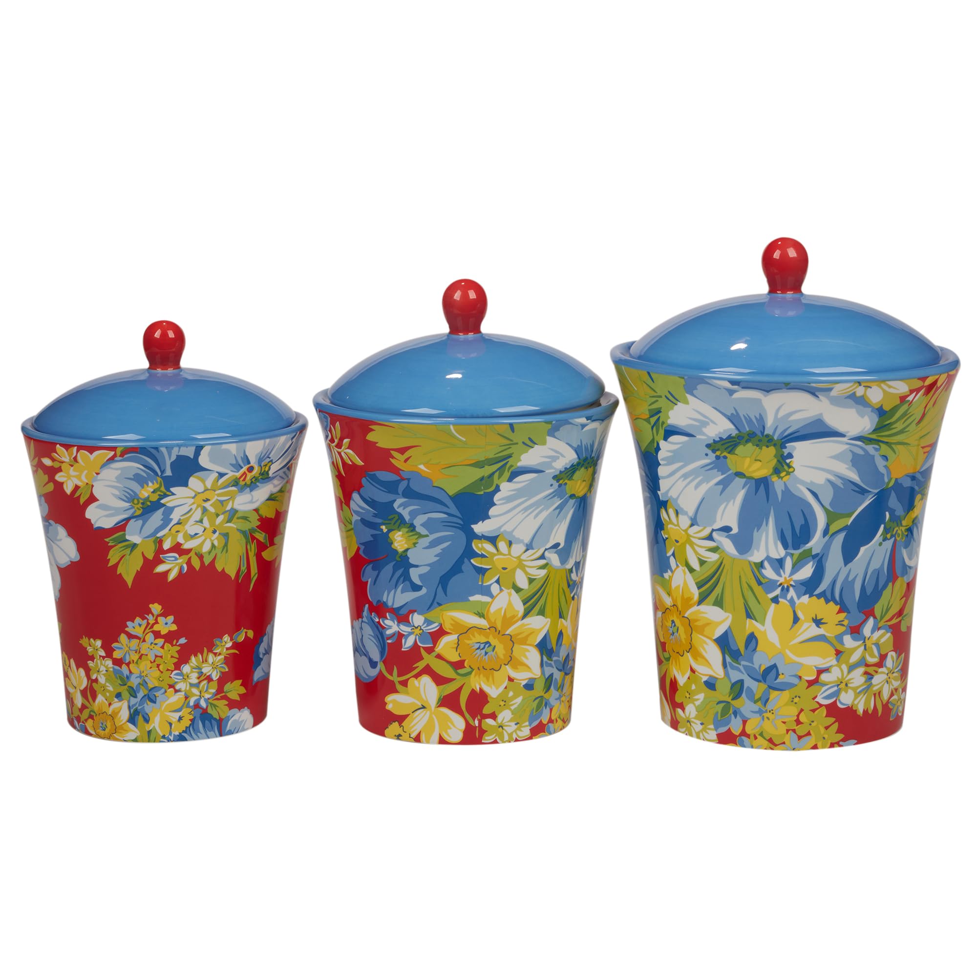 Amazon.com: Certified International Blossom Set of 3 Canisters: 54