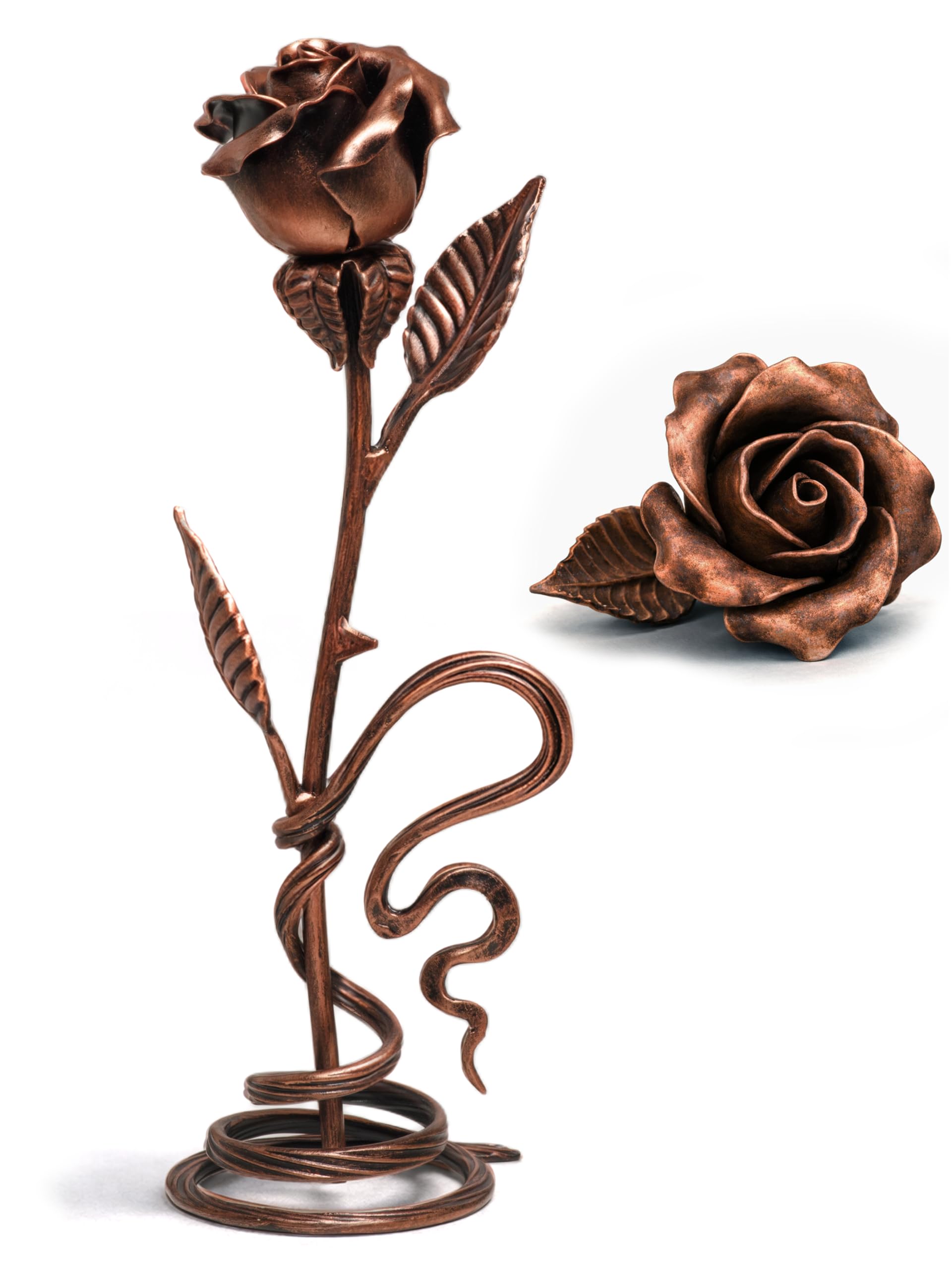 Amazon.com: Handcrafted Copper Metal Rose with Stand - 7th 22nd