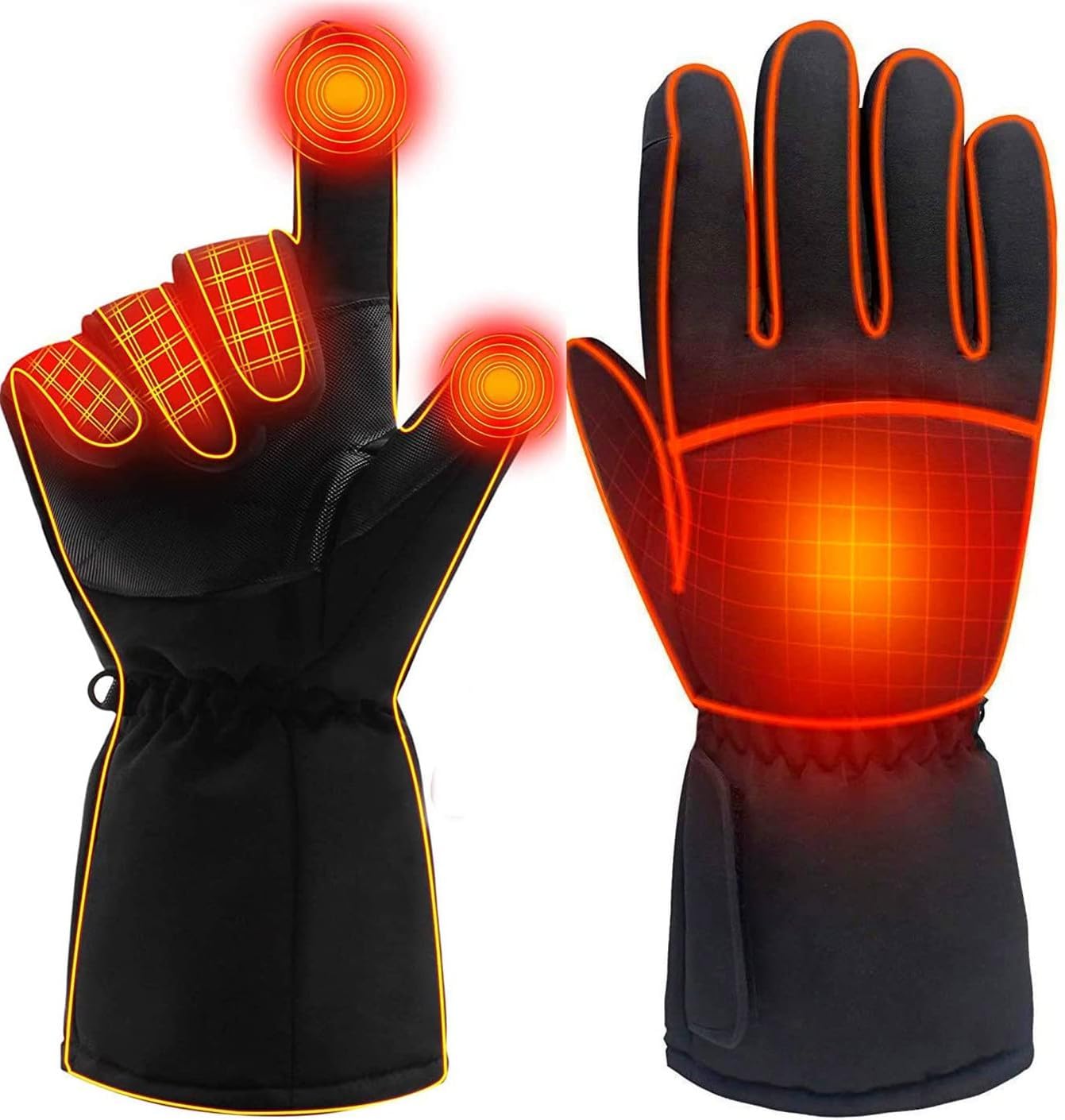 Battery Powered Heated Gloves for Men/Women, Waterproof Insulated Electric Heating Thermal Gloves for Winter Warmer Outdoor Camping Hiking Hunting
