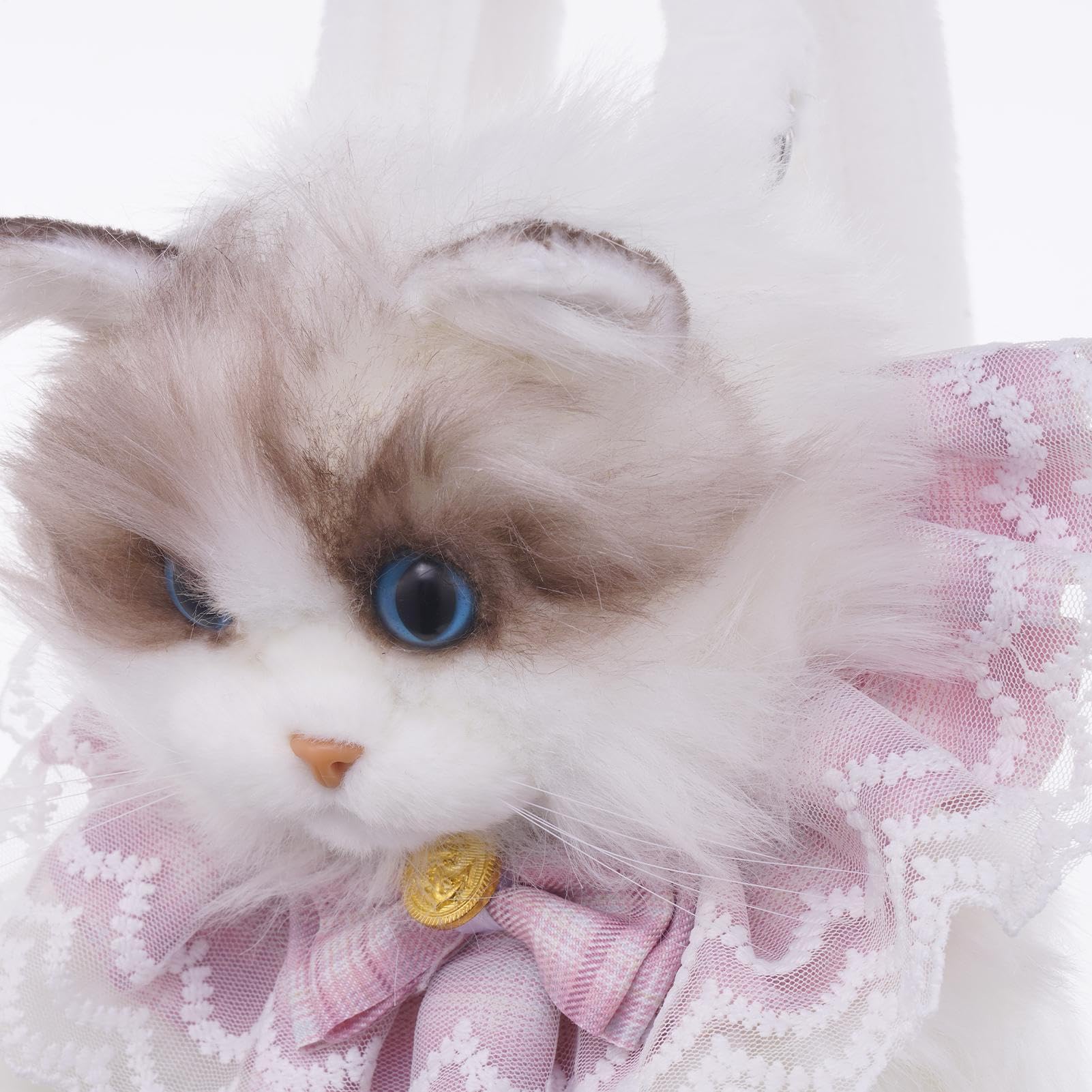 Zaino per bambole gatto, zaino morbido per gatti, Zaini morbidi a forma di | gatto vivace con tasca con cerniera, Comode borse a tracolla per bambole in peluche per bambine