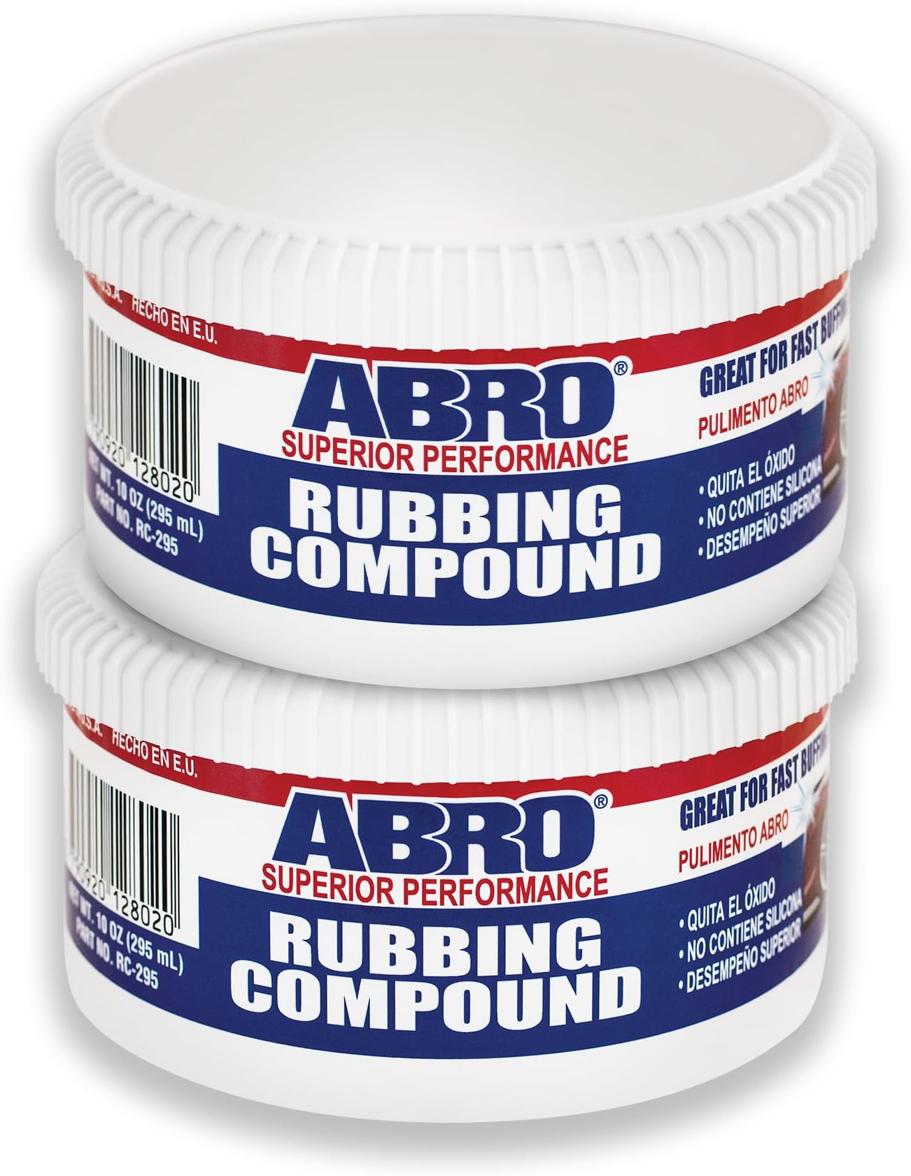ABRO Superior Performance Rubbing Compound, 10 oz., Buffing Compound for Oxidized Finishes, Smooth, Reflect, Clean