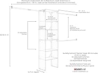 Vista 13 de Cubículo ClosetMaid SuiteSymphony de 25 x 6 pulgadas