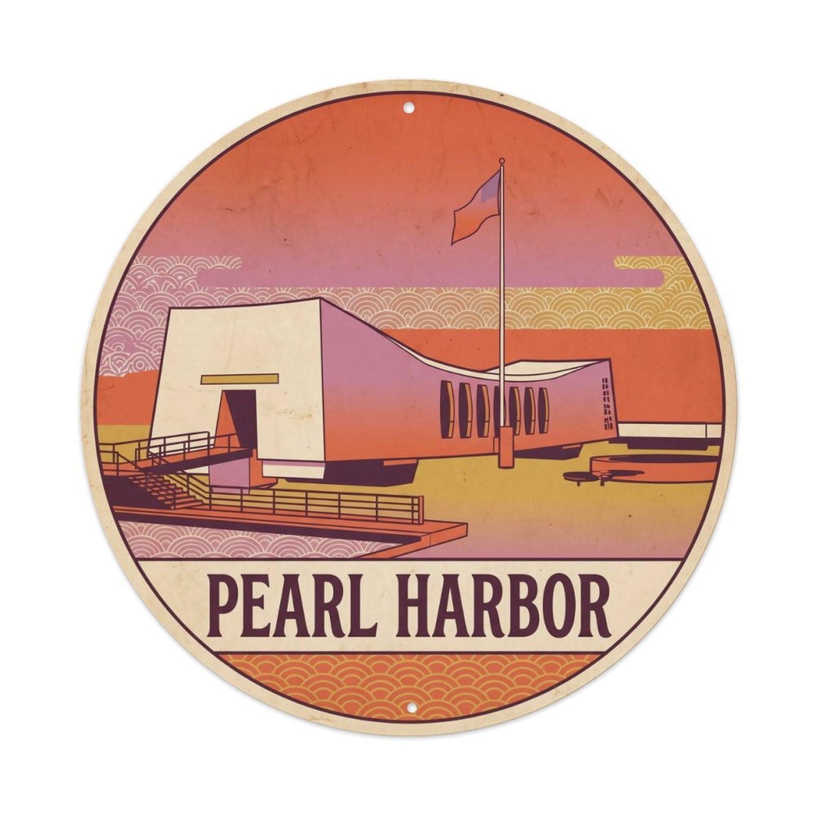 Hawaii Pearl Harbor Historic Culture Travel Metal Tin Sign