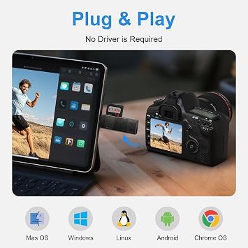 SD Card Reader USB C, Dual Slots USB 3.0 Type C to Micro SD Card Adapter