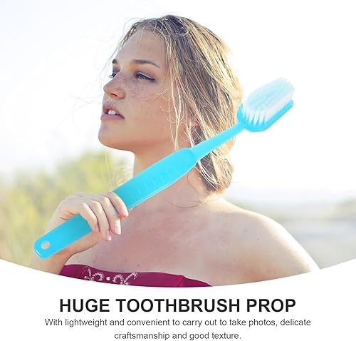 Miniatura 8 de Abaodam Cepillo de dientes gigante decorativo para fiestas, accesorios de gran tamaño, juguetes novedosos para disfraces, comedia, Halloween, broma,