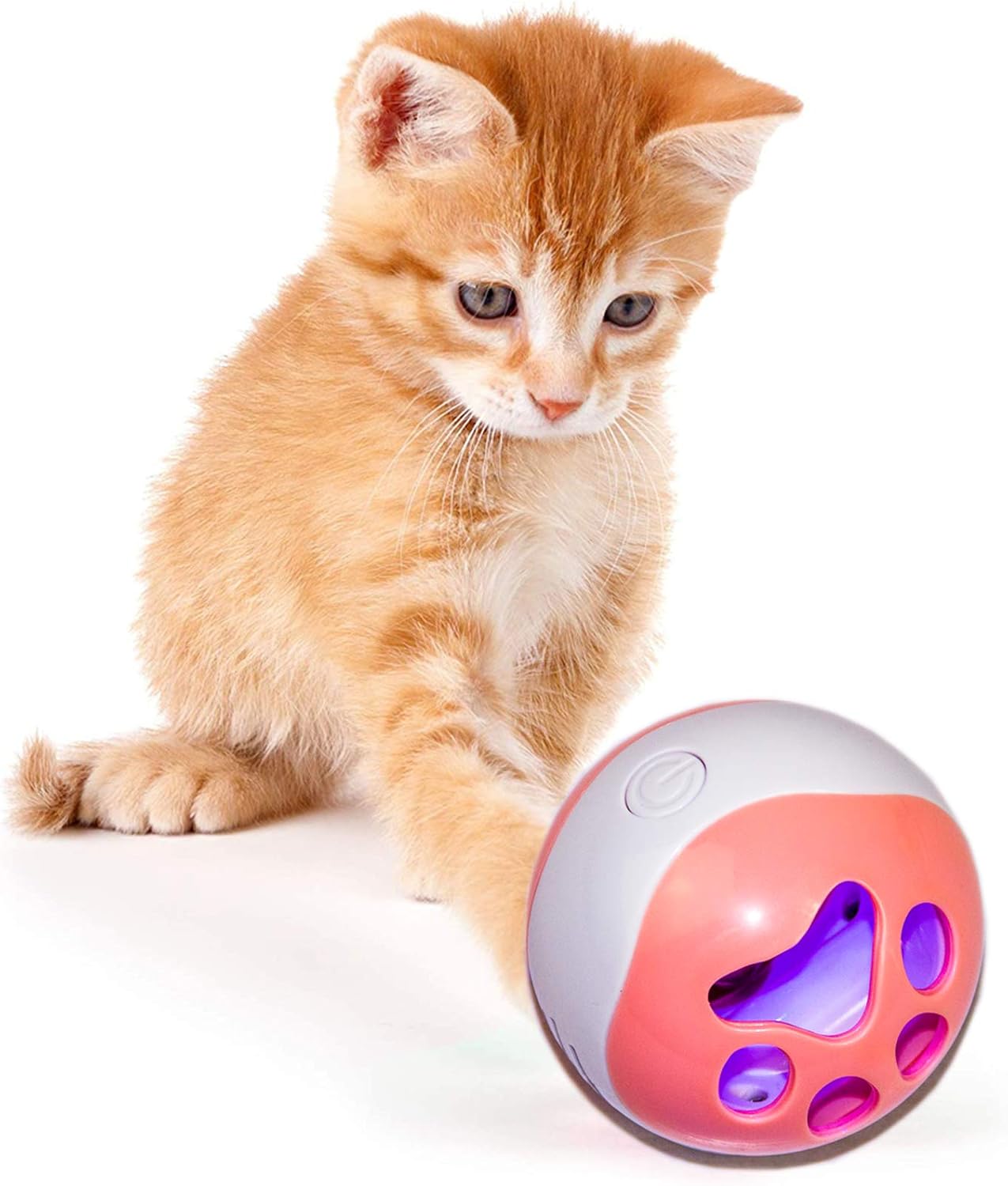 Daguepe Cats Ball Toy with Mice Sound - Electronic Squeaky Cat Toys for Indoor with Led Light, FunnyTraining Pets Toy for Kitty's Indoor…