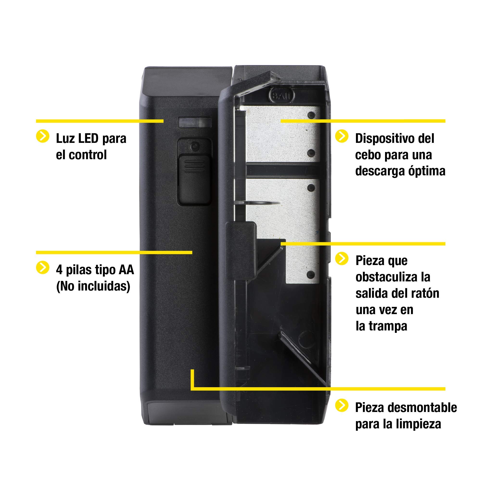 Protect Home Trappola Elettrica Topi, Efficace, Elimina con Una Scossa Fulminante Topi. Ideale per Ambienti Interni ed Esterni